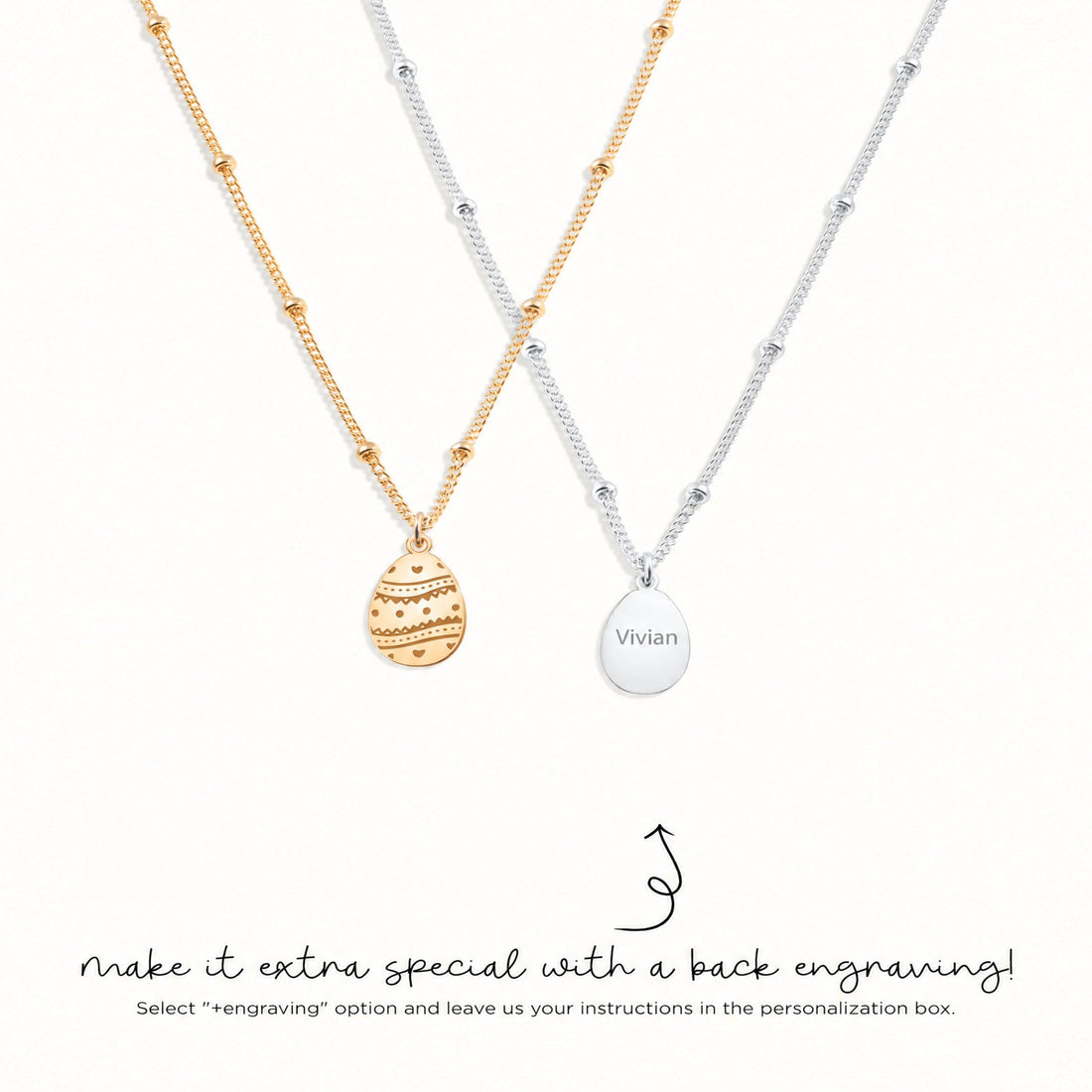 Easter Egg Charm Necklace