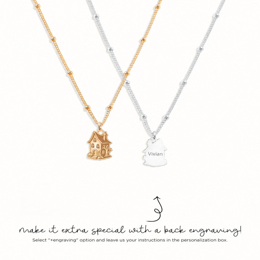 Haunted House Charm Necklace