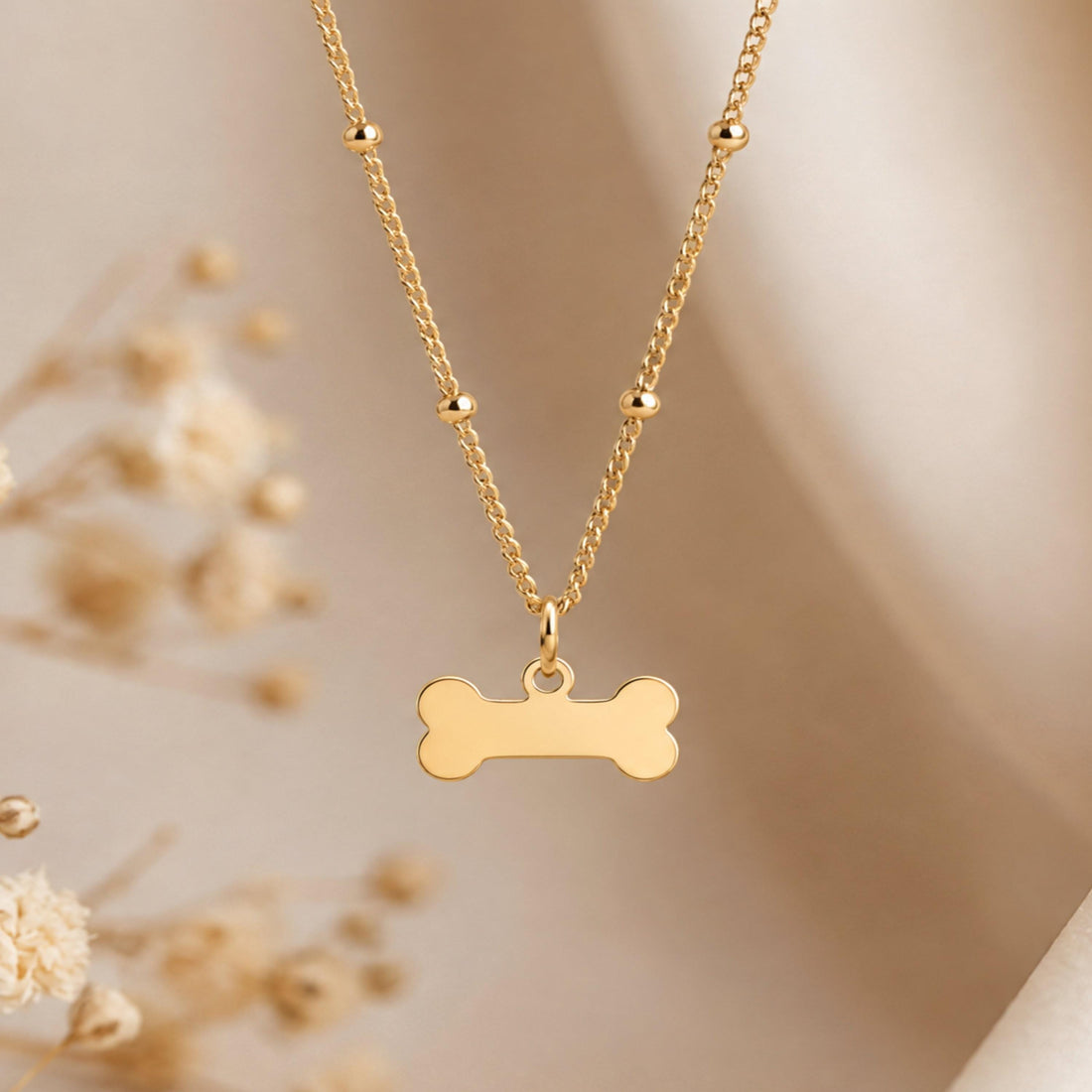 Dog Bone Charm Necklace