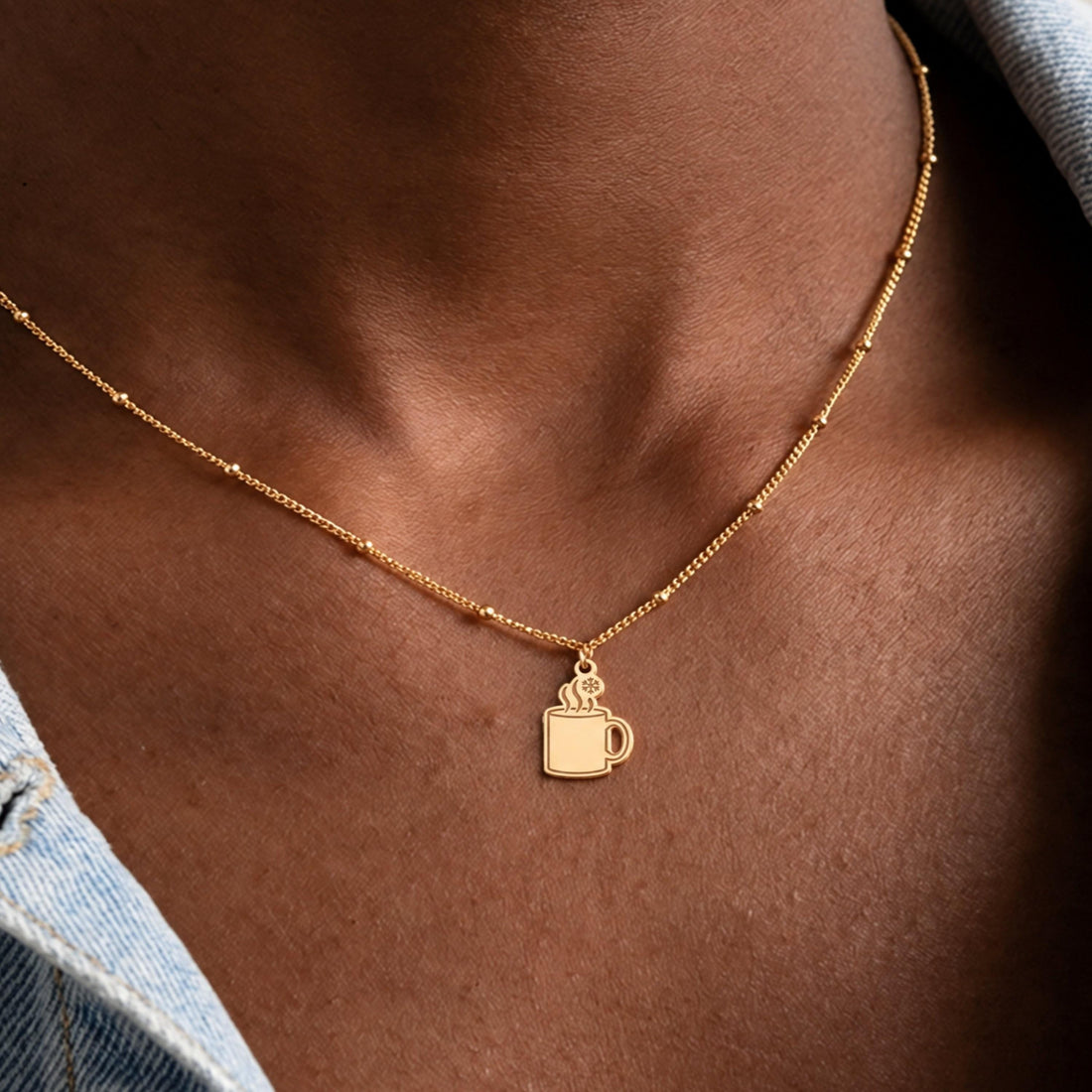 Coffee Mug Charm Necklace
