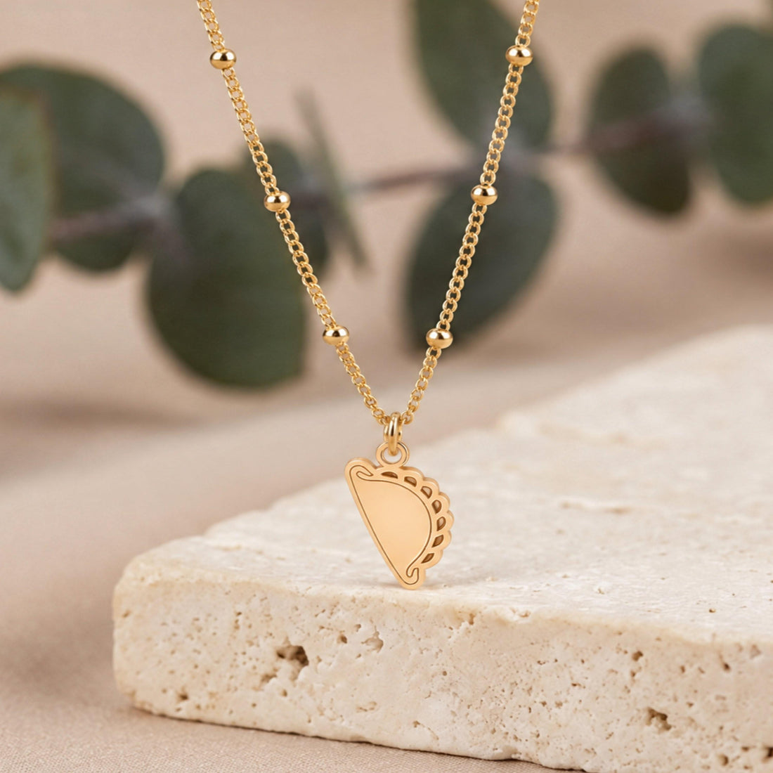 Taco Shell Charm Necklace