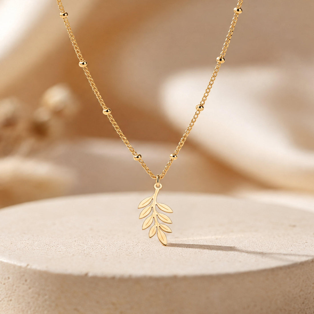 Olive Branch Charm Necklace