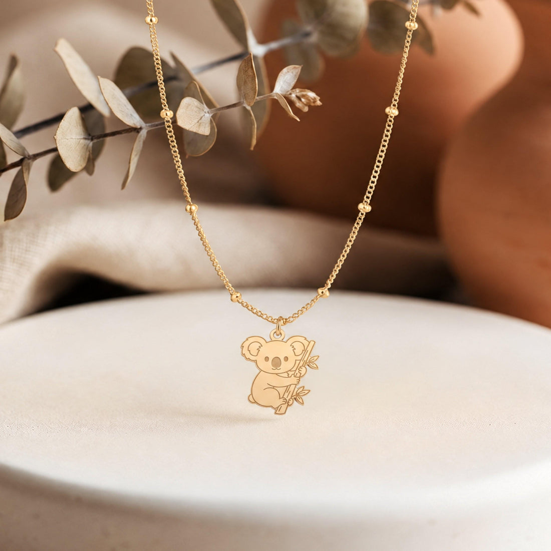 Climbing Koala Charm Necklace