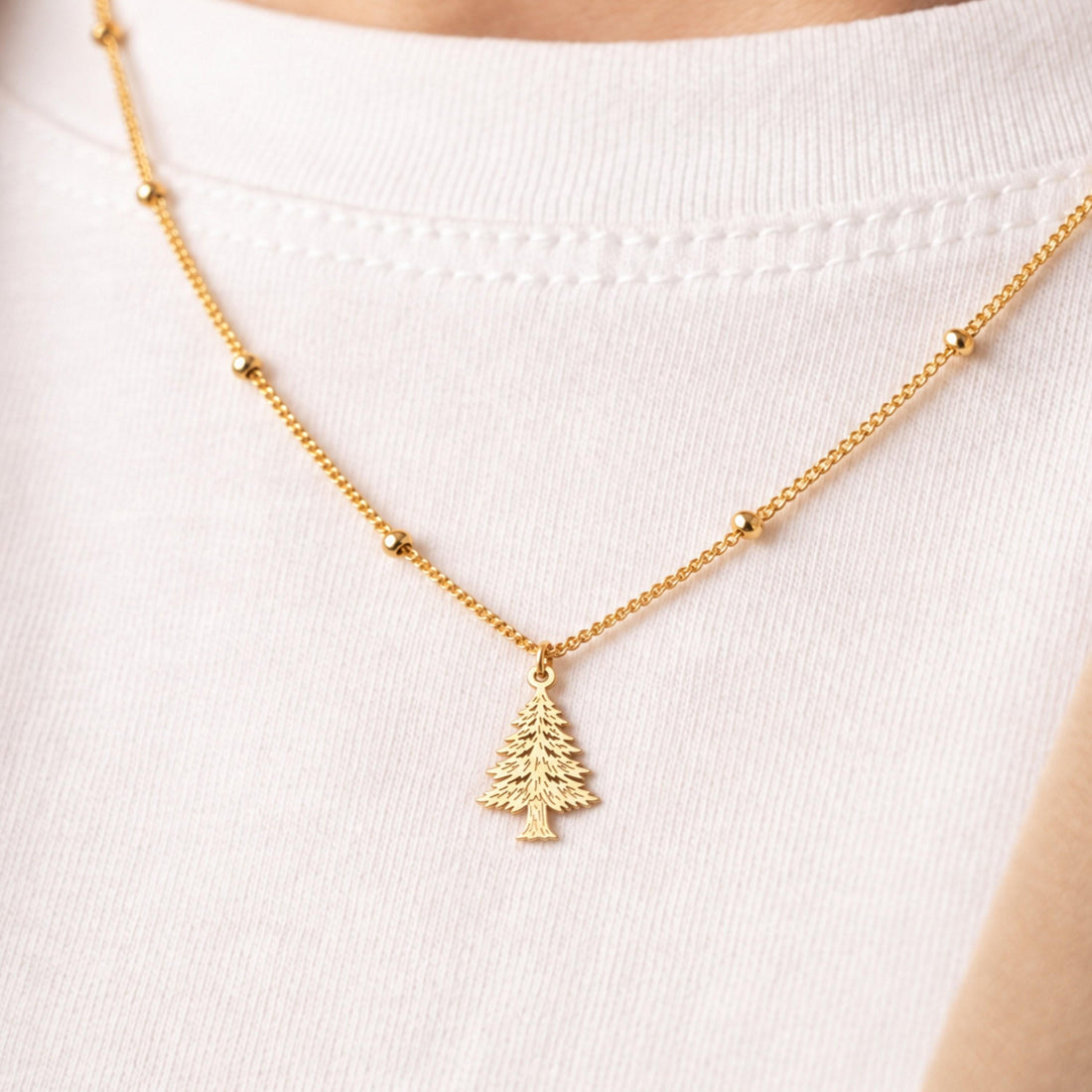 Pine Tree Charm Necklace
