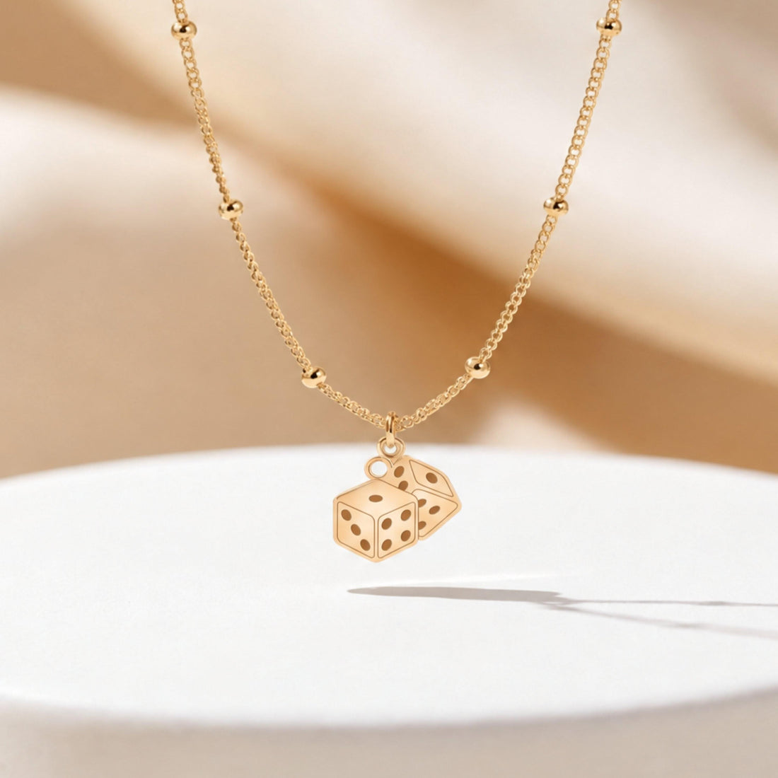Pair of Dice Charm Necklace