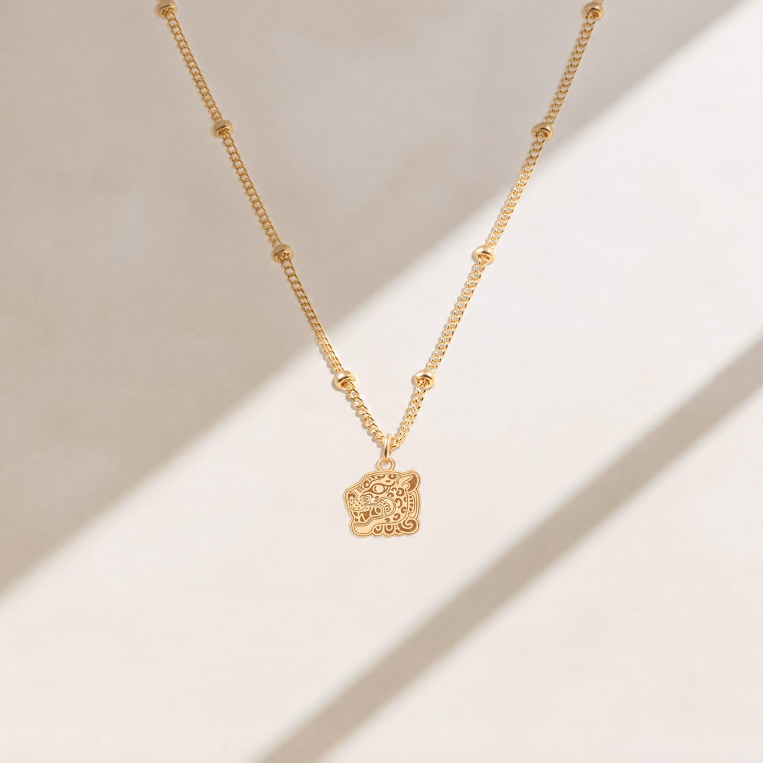 Jaguar Head Charm Necklace
