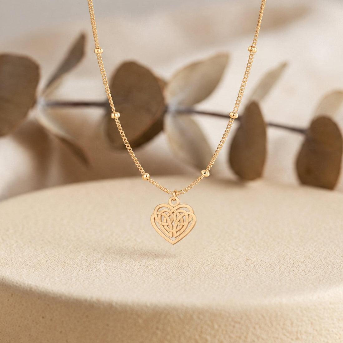 Celtic Heart Charm Necklace