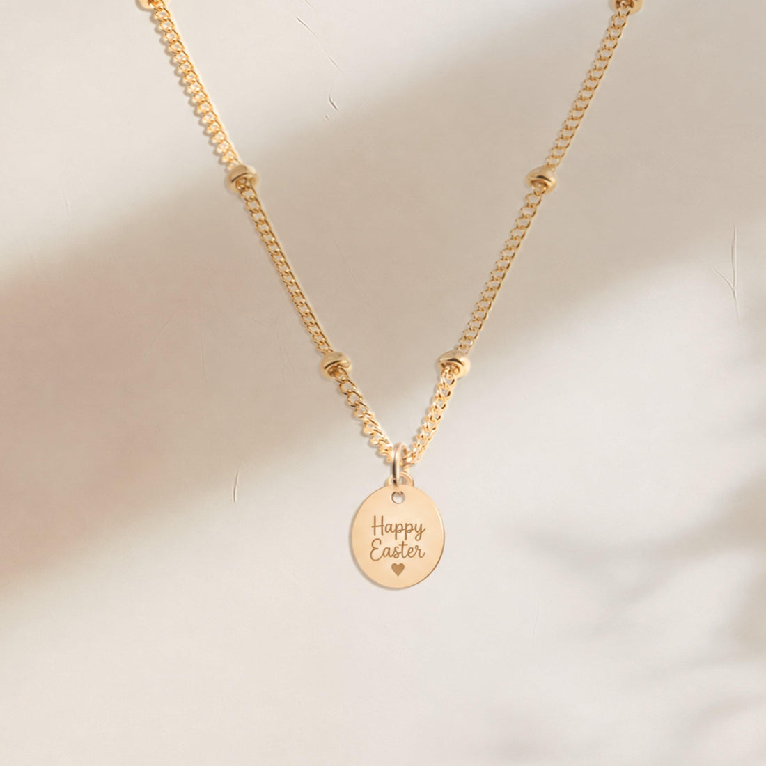 Easter Tag Charm Necklace