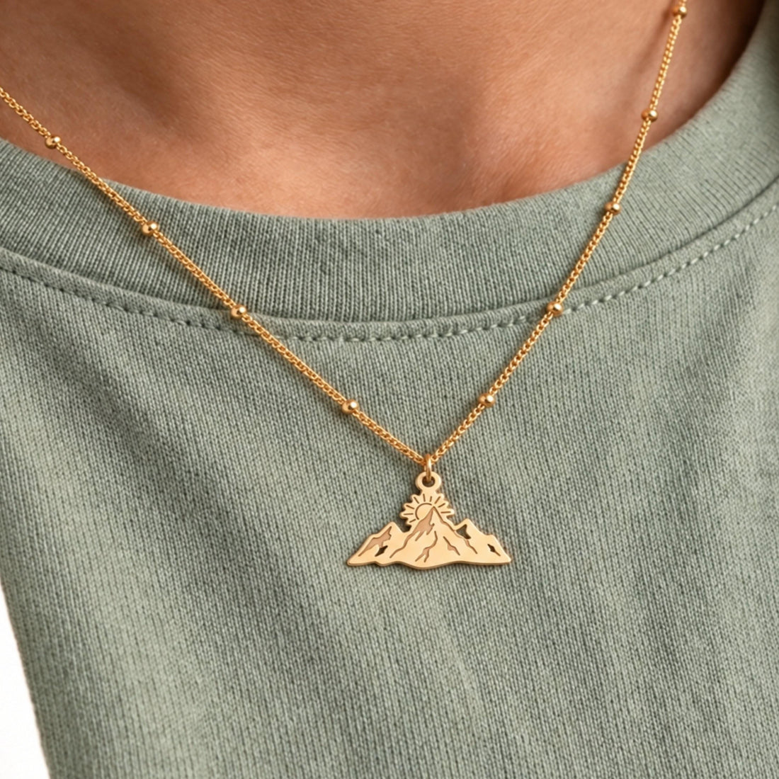 Mountain Peak Charm Necklace