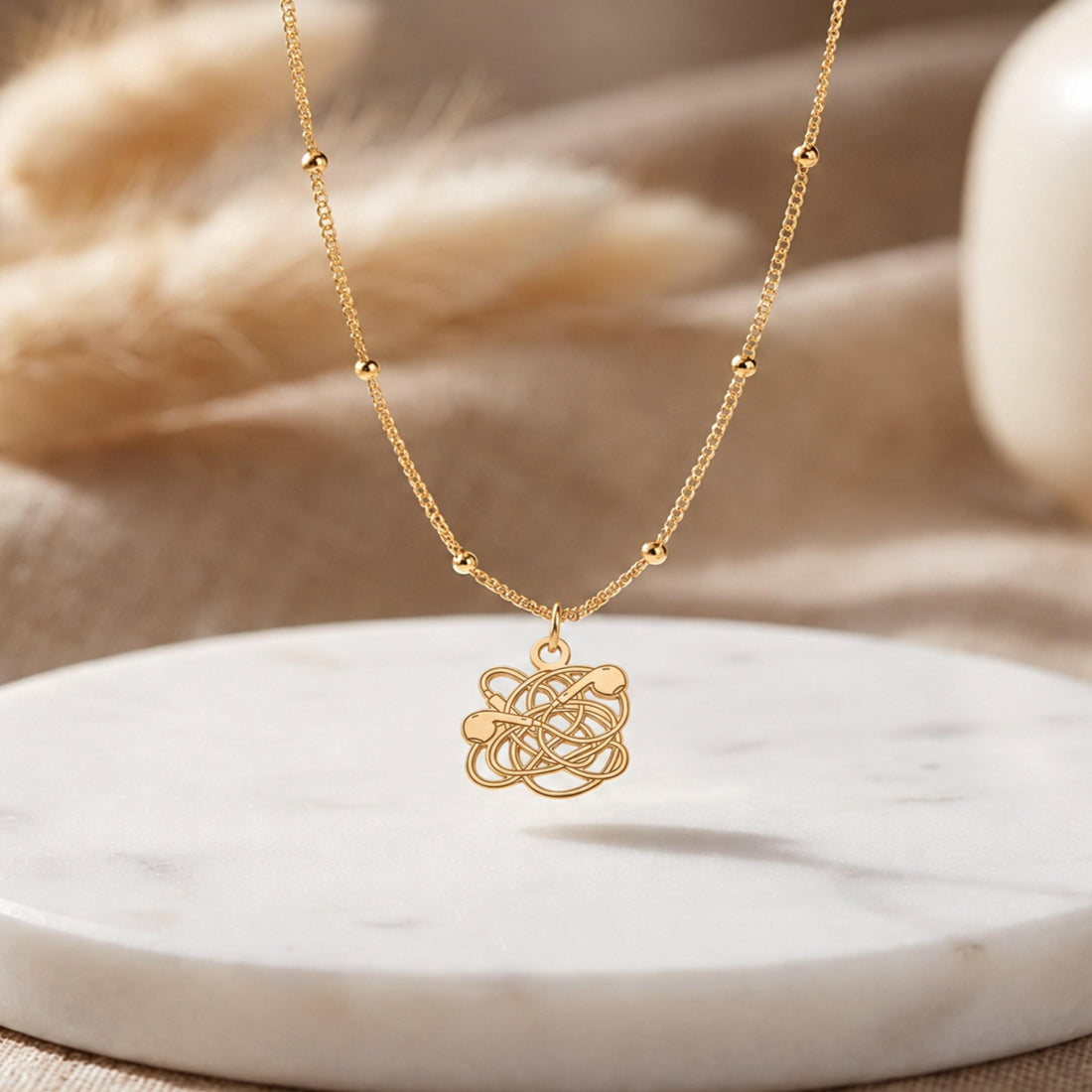 Tangled Headphone Charm Necklace