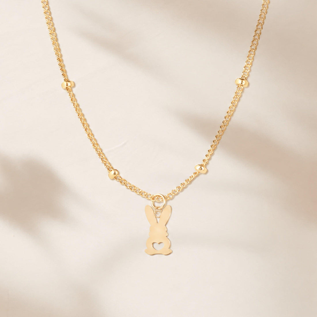 Bunny Heart Charm Necklace