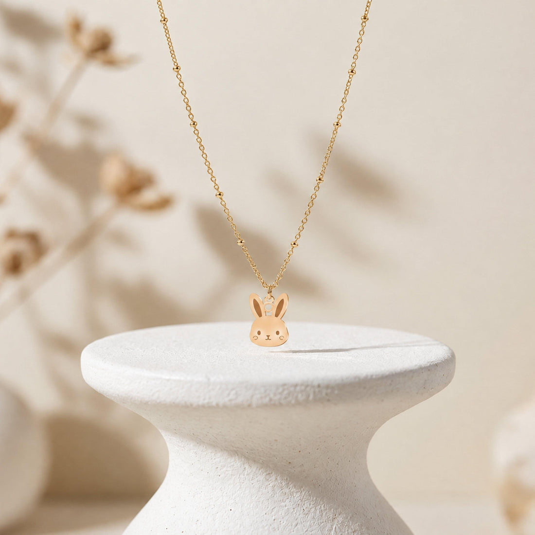 Bunny Heart Charm Necklace