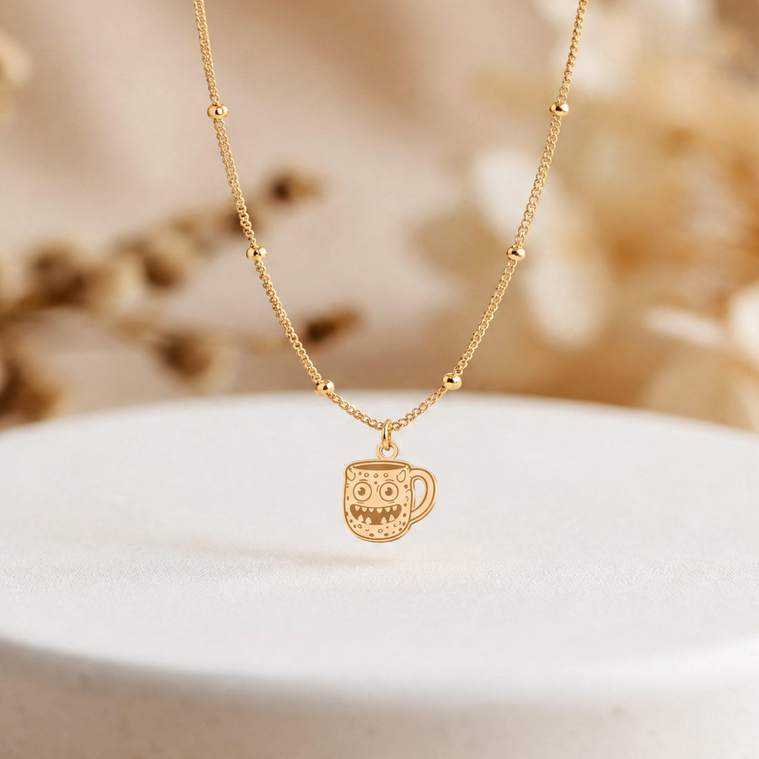 Monster Mug Charm Necklace