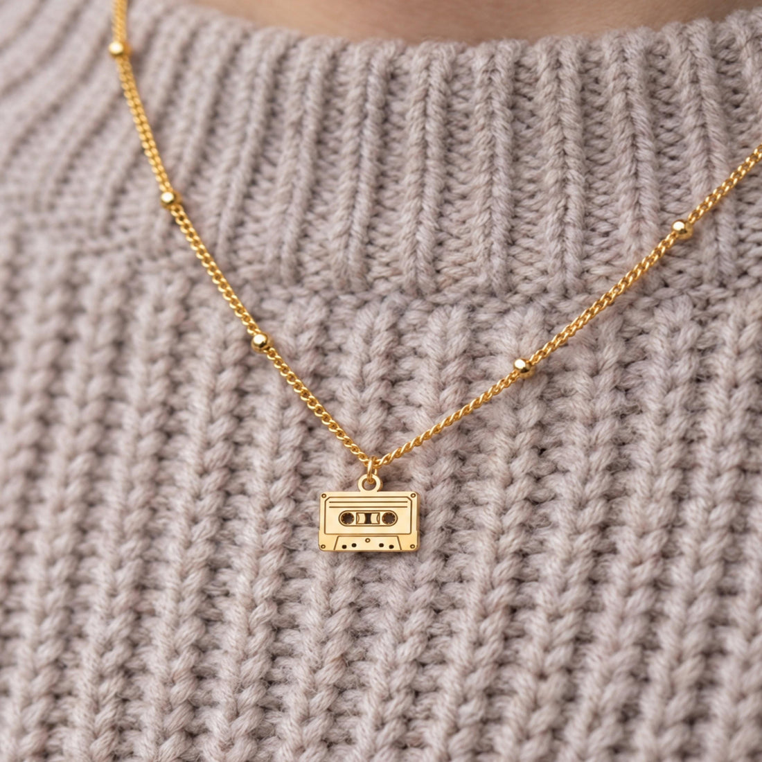 Cassette Tape Charm Necklace