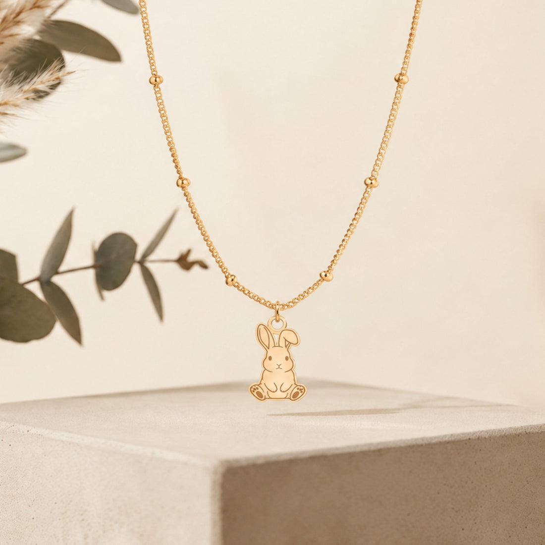 Sitting Rabbit Charm Necklace