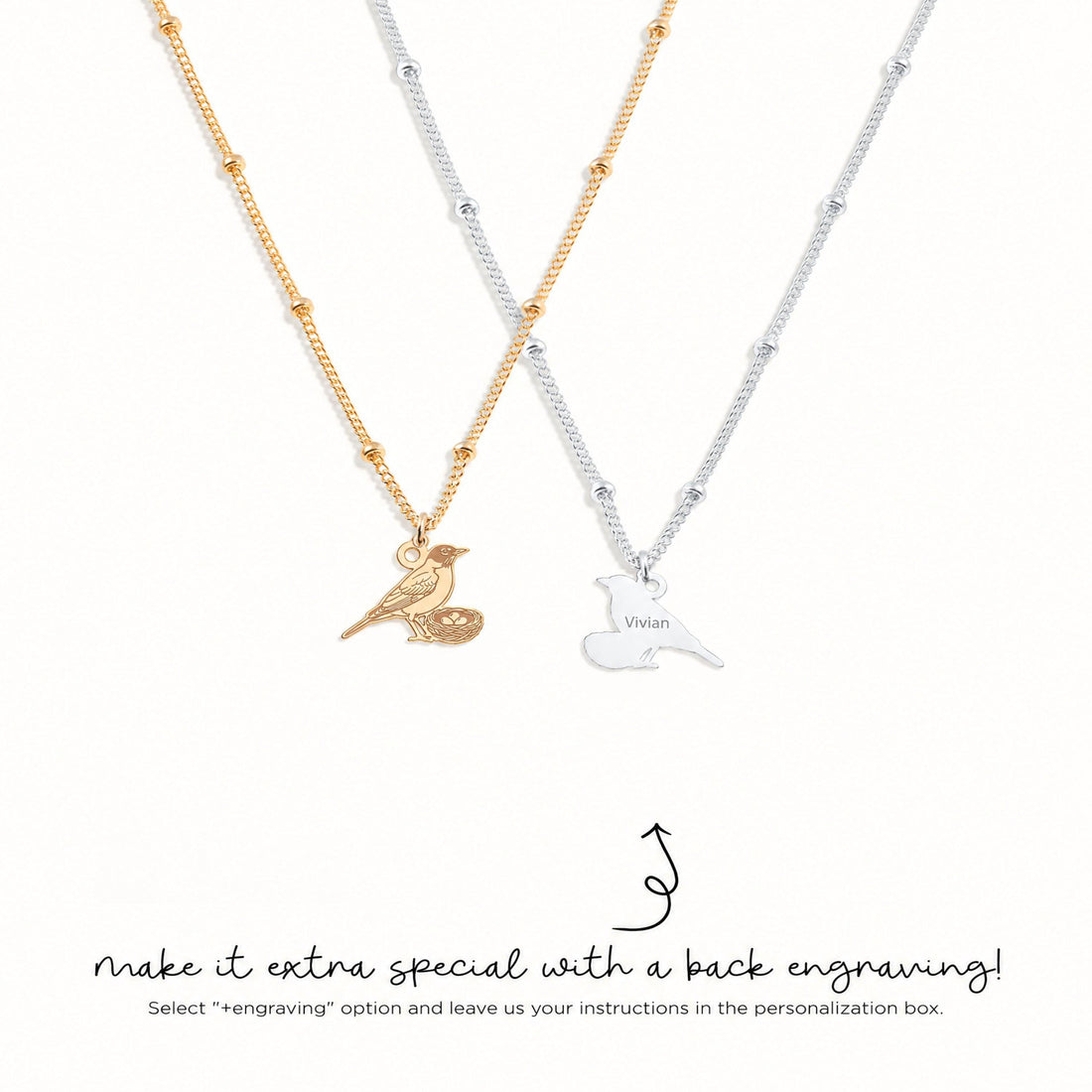Bird Nest Charm Necklace