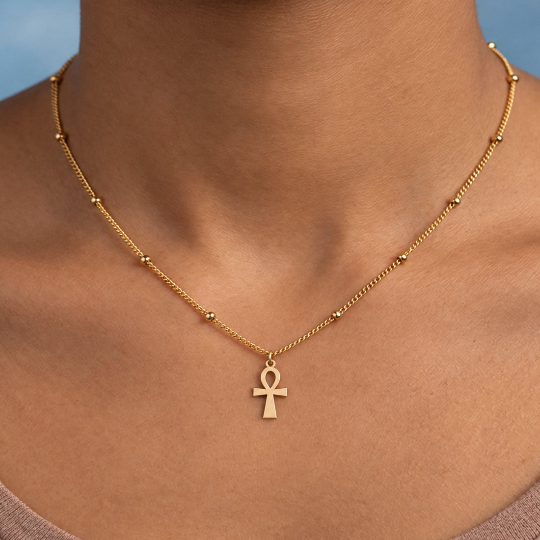 Ankh Symbol Charm Necklace