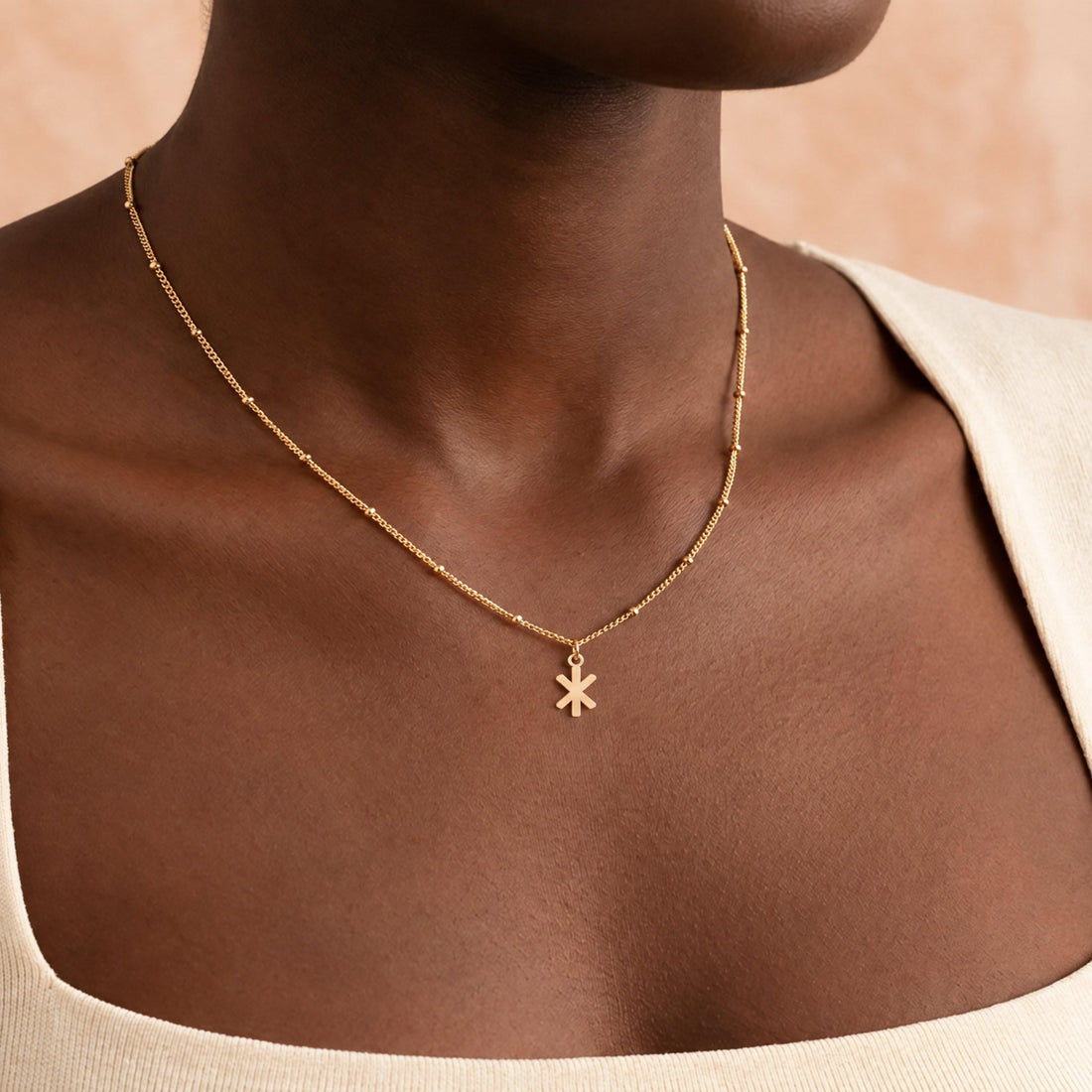 Rune Double Arrow Charm Necklace