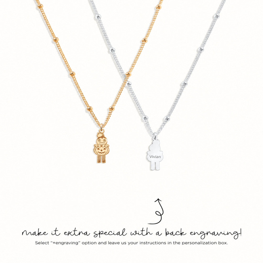 Jack O Lantern Charm Necklace