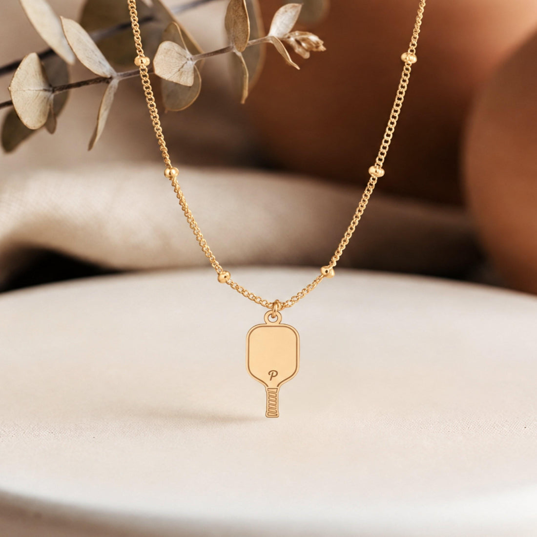 Pickleball Paddle Charm Necklace