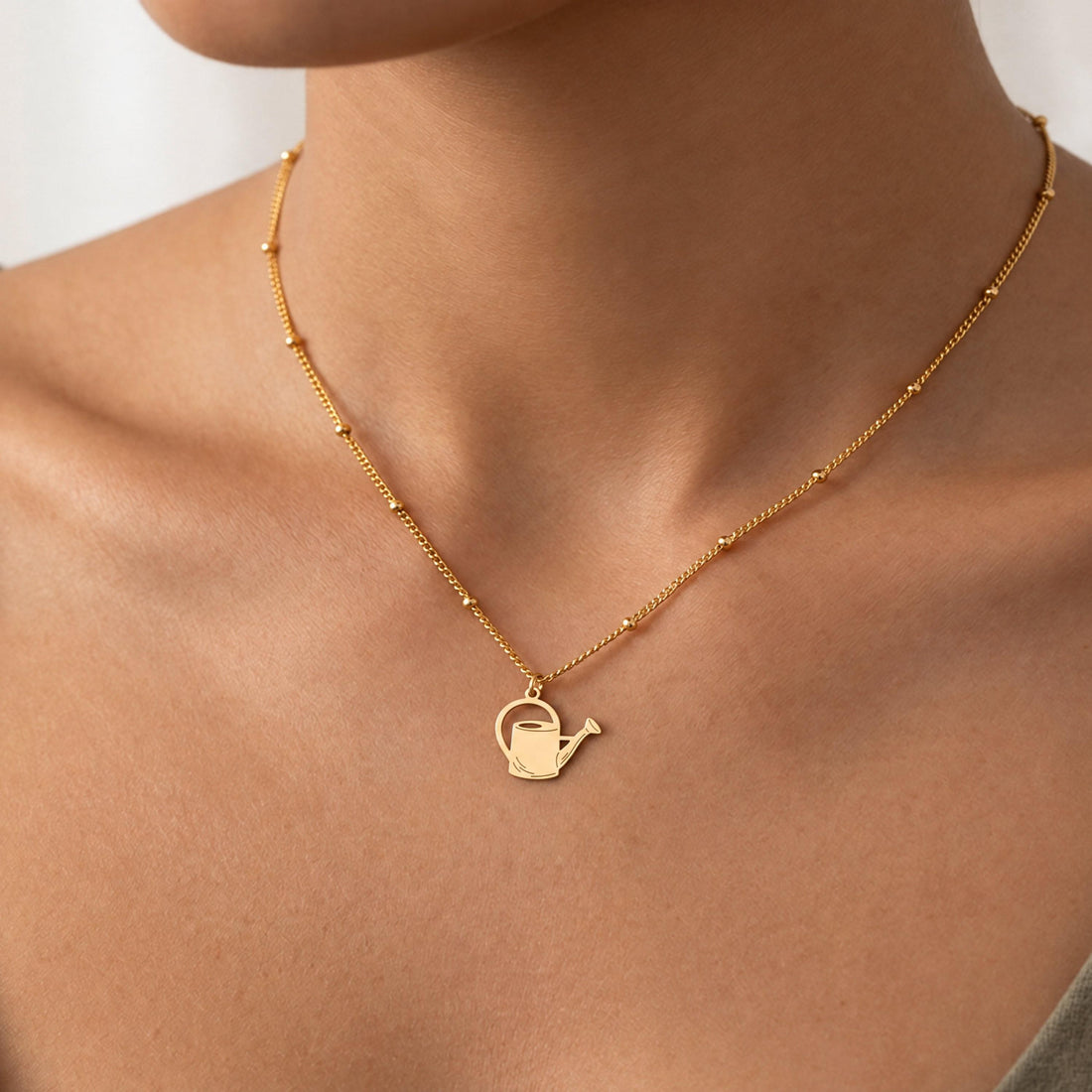 Watering Can Charm Necklace