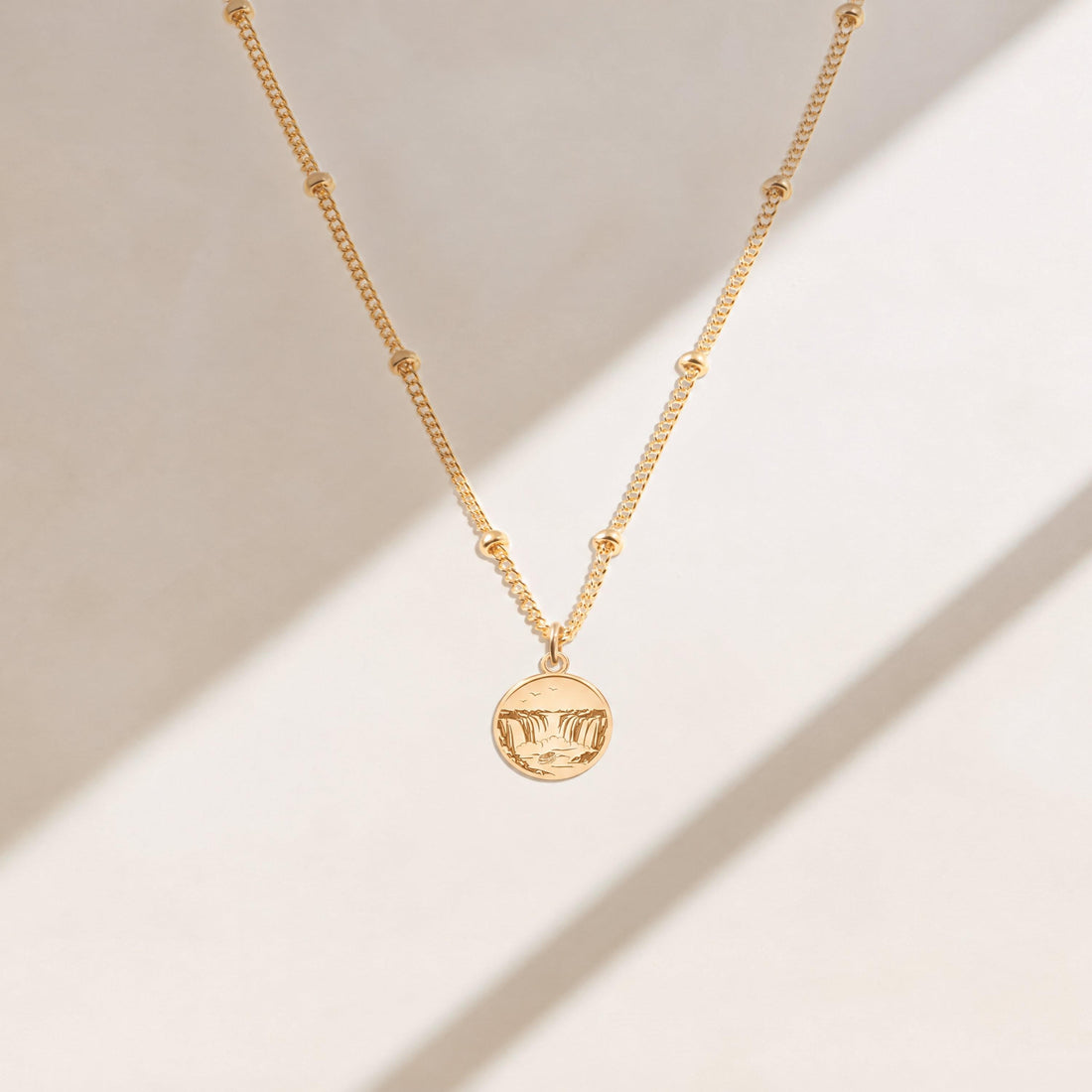 Waterfall Scene Charm Necklace