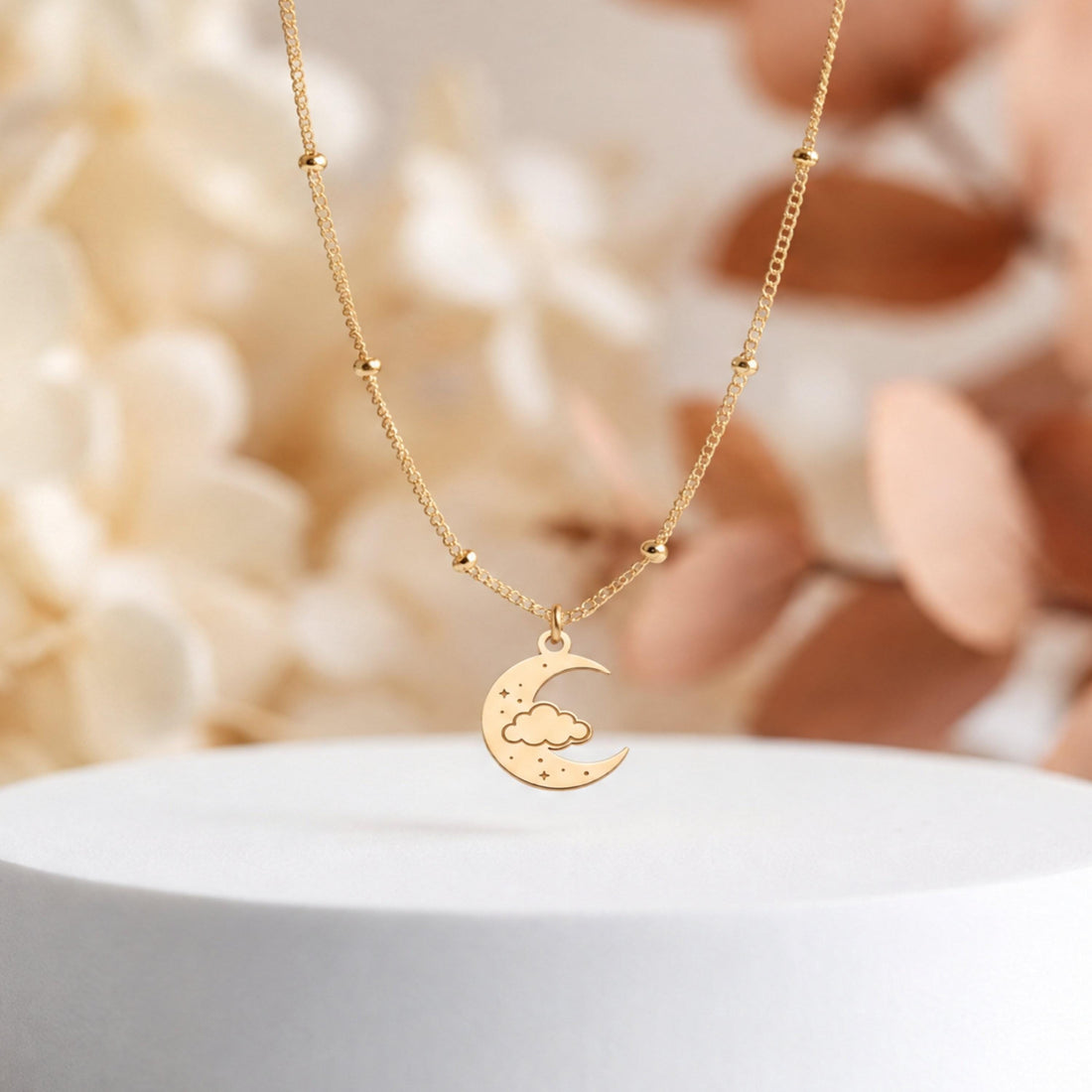 Crescent Moon Charm Necklace