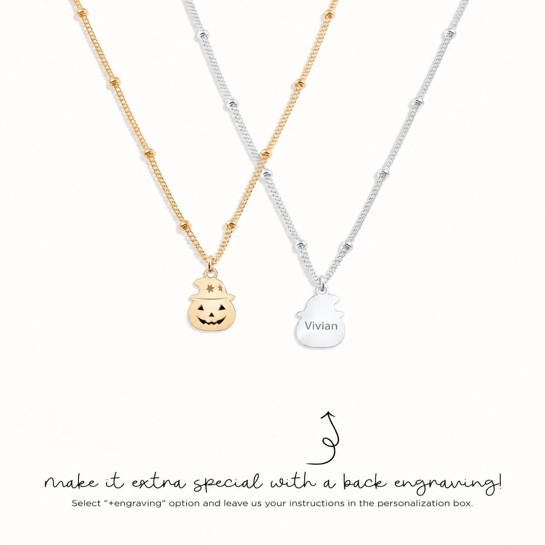 Jack O Lantern Beady Necklace