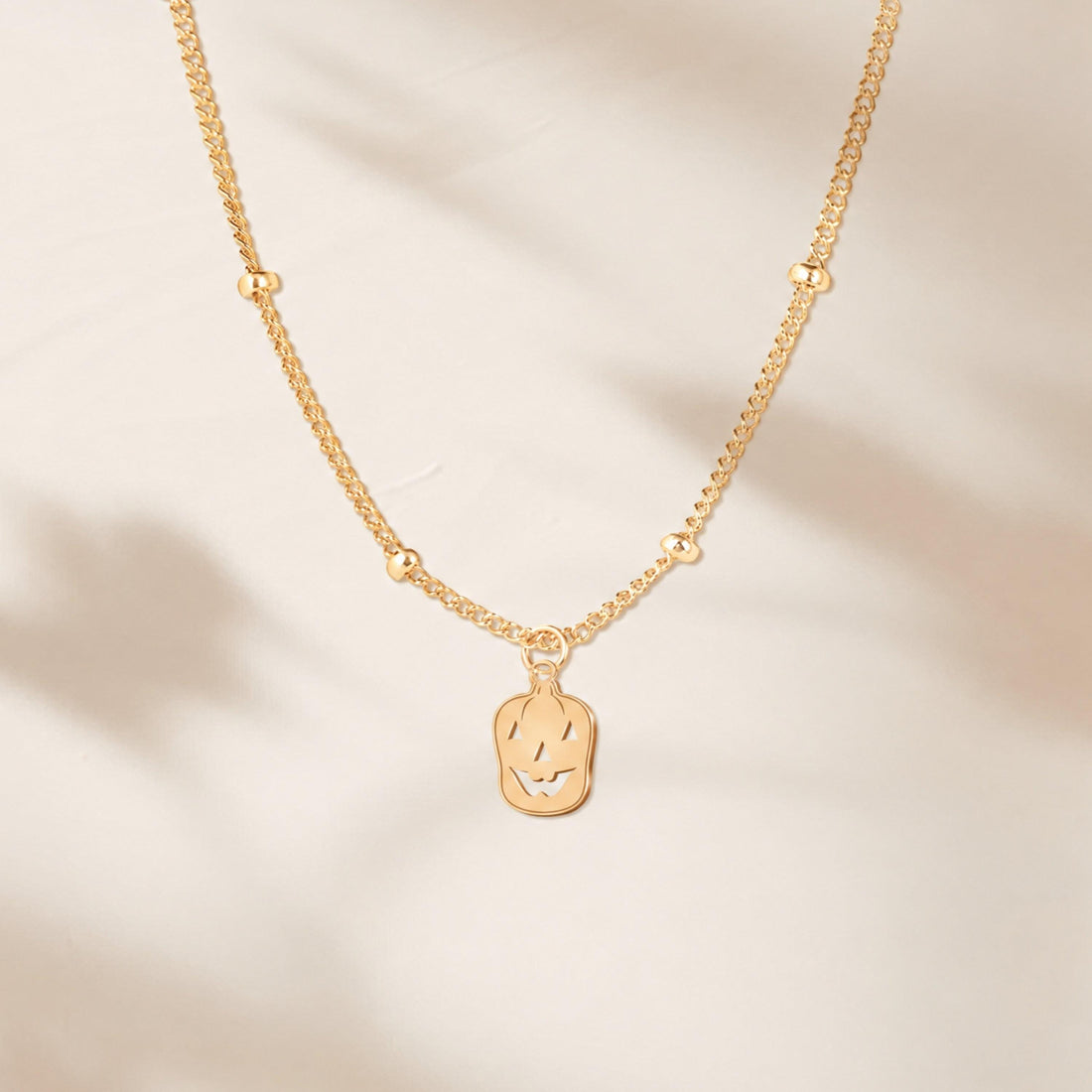 Jack O Lantern Beady Necklace