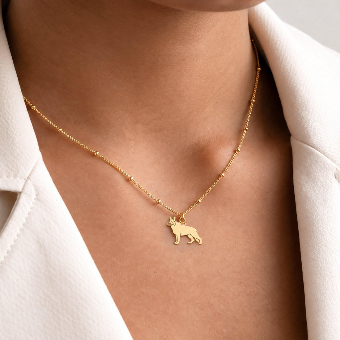 German Shepherd Beady Necklace