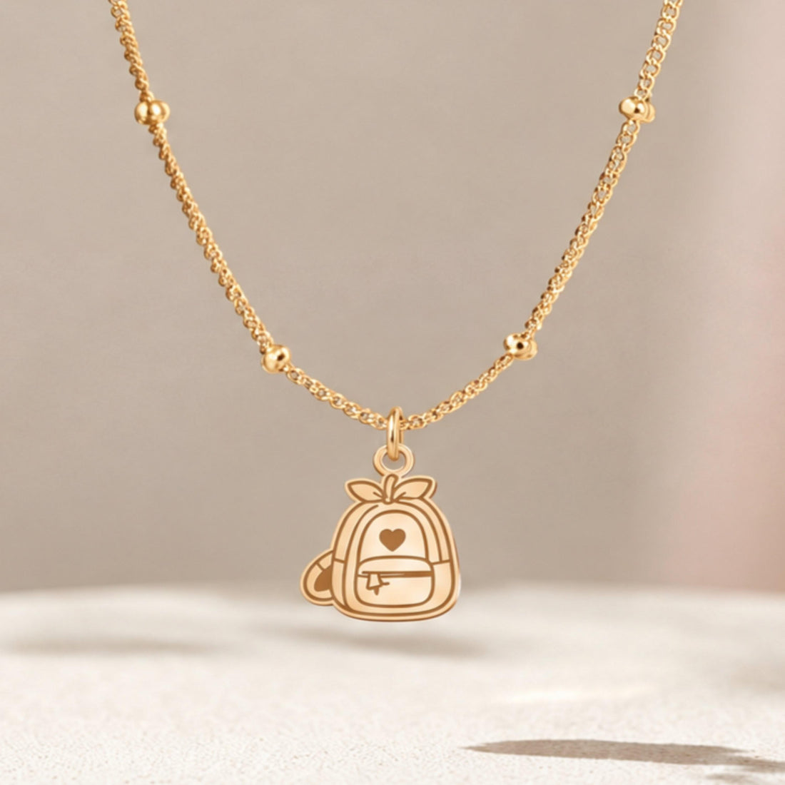 Backpack Charm Beady Necklace