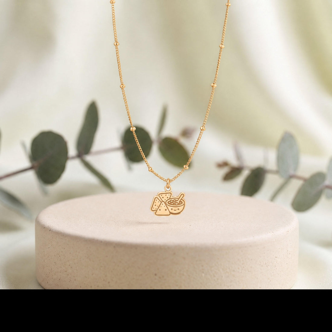 Nachos Salsa Charm Necklace