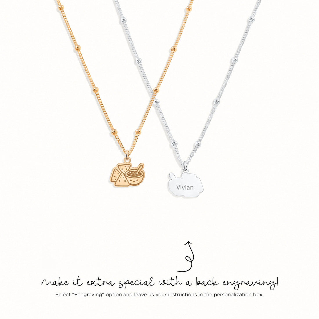 Nachos Salsa Charm Necklace