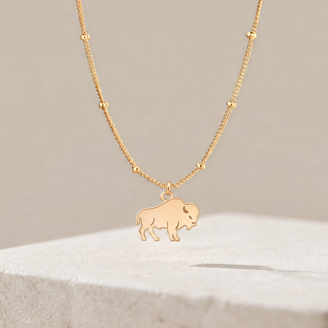 American Bison Bead Necklace