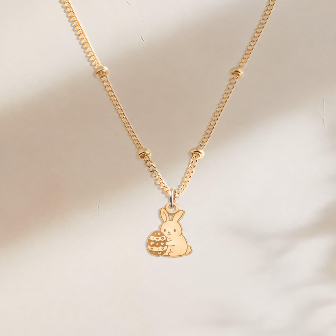 Bunny Rabbit Beady Necklace