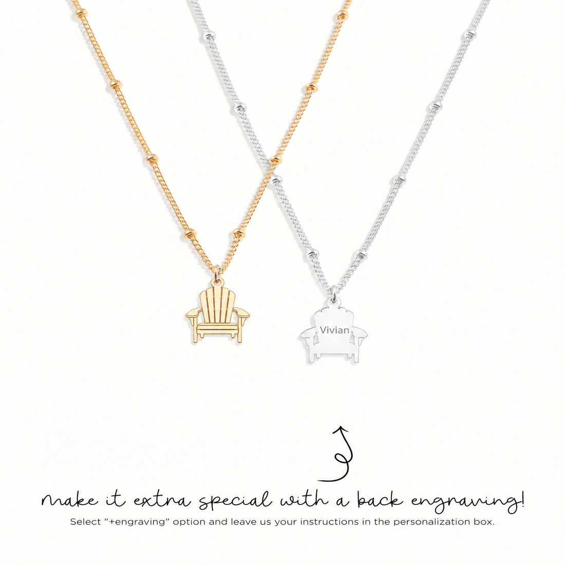 Adirondack Chair Charm Necklace