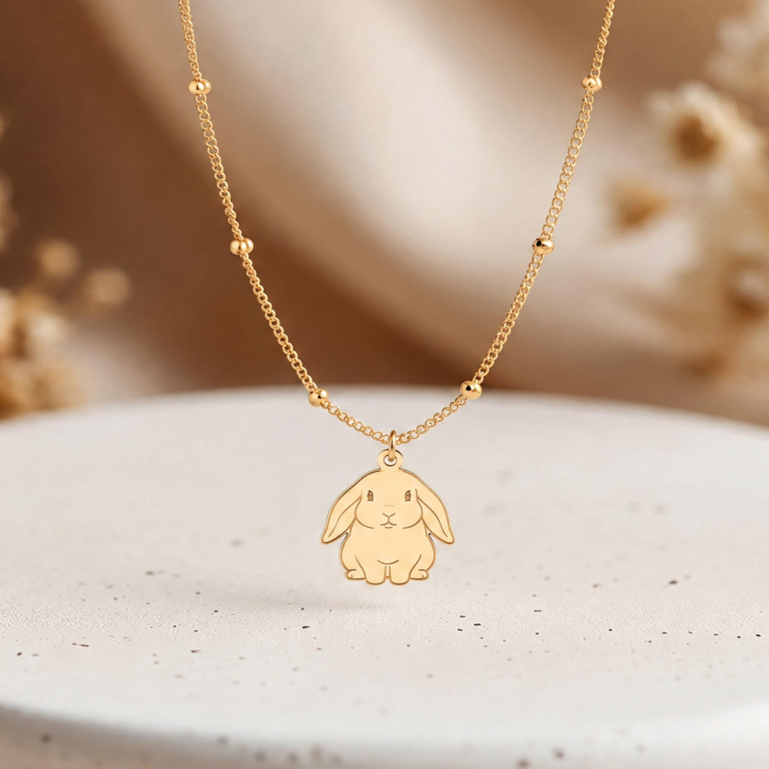 Lop Bunny Charm Necklace