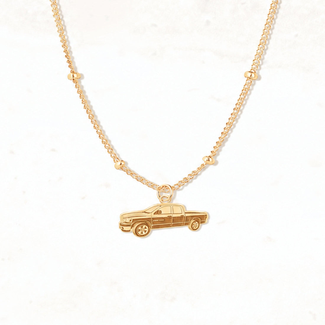 Pickup Truck Charm Necklace