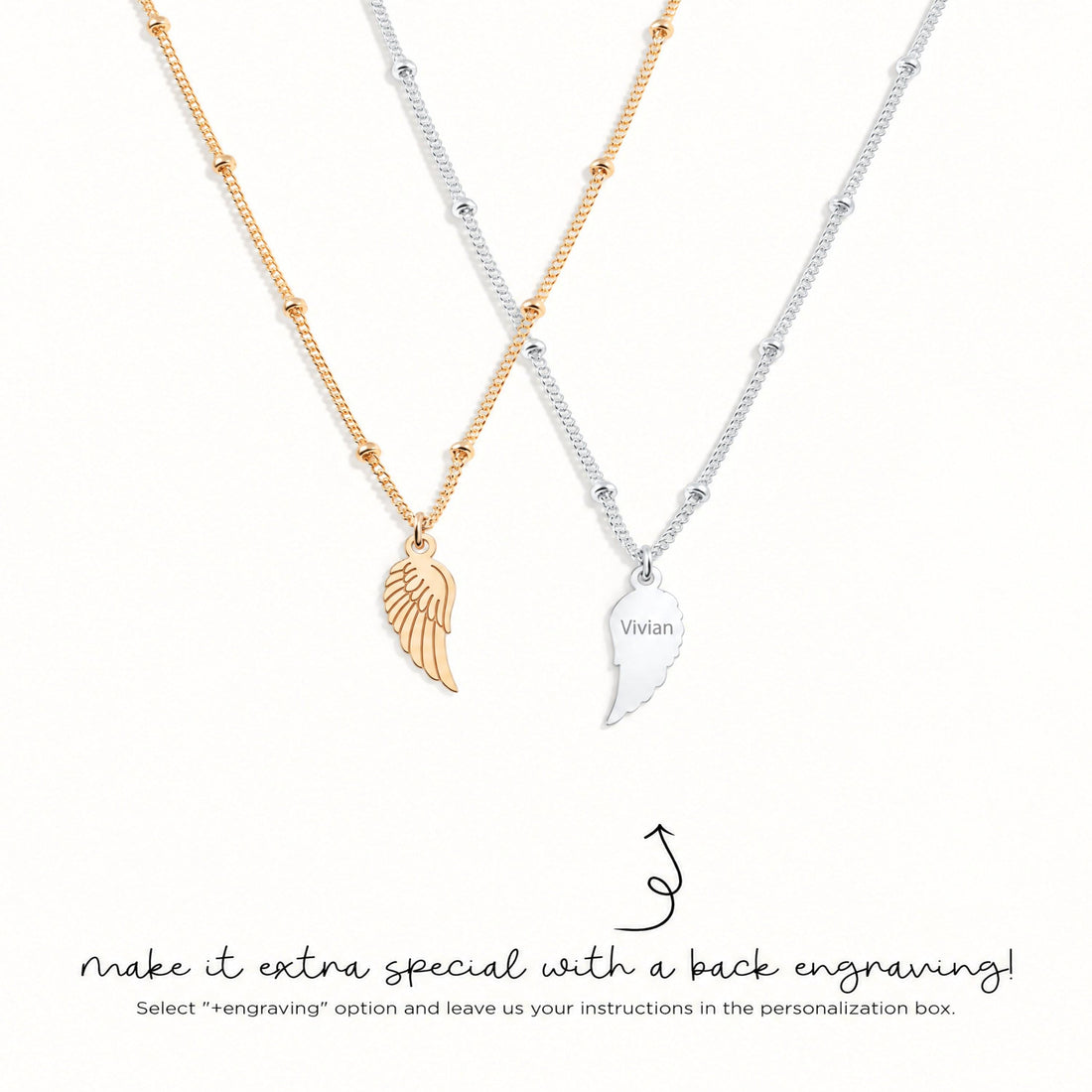 Angel Wing Charm Necklace