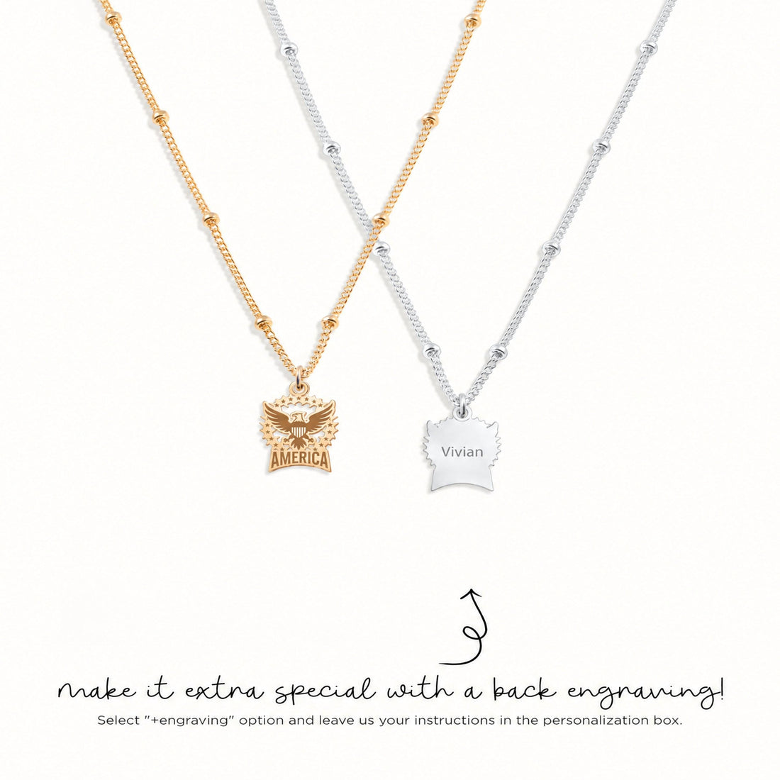 American Eagle Beady Necklace