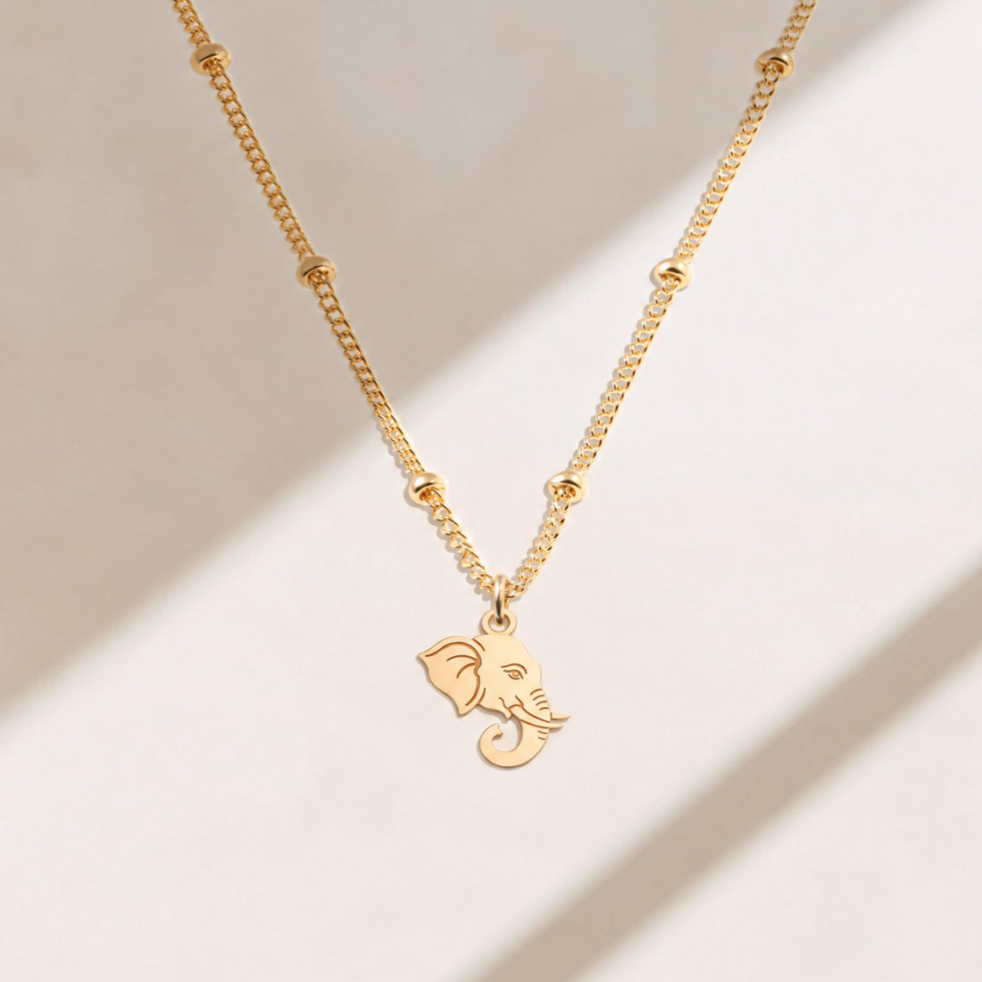 Elephant Charm Beady Necklace