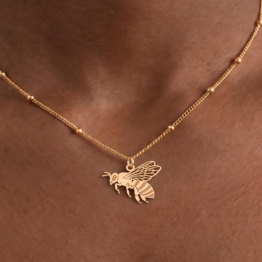 Honey Bee Beady Necklace