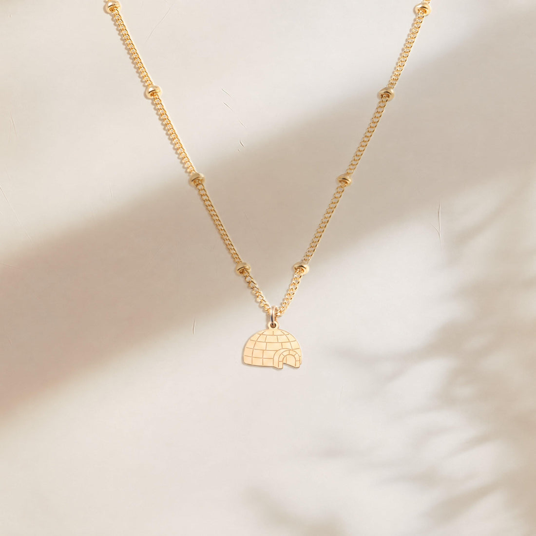 Igloo Charm Beady Necklace