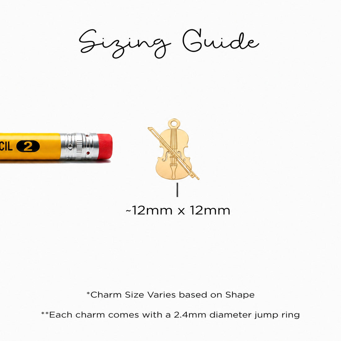 Violin Bow Charm Necklace