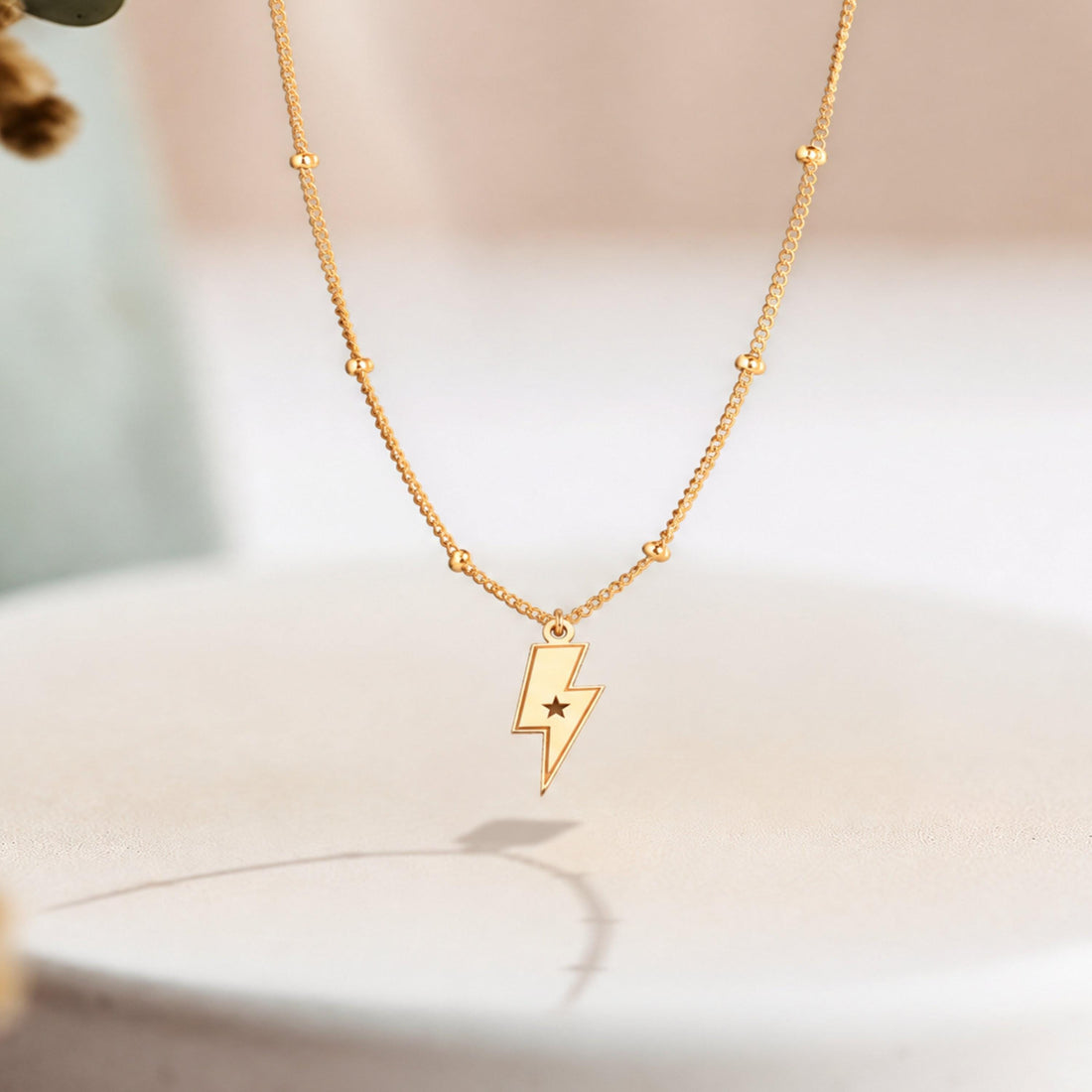 Lightning Bolt Charm Necklace
