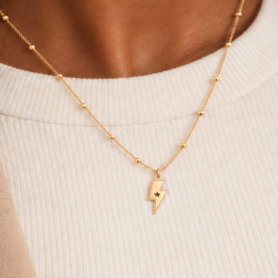 Lightning Bolt Charm Necklace