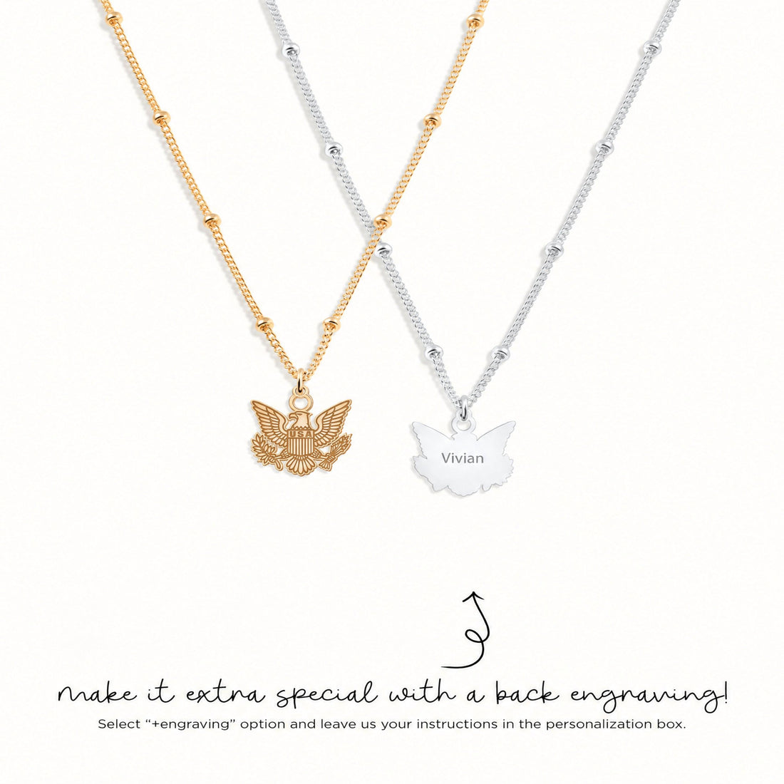 Bald Eagle Beady Necklace