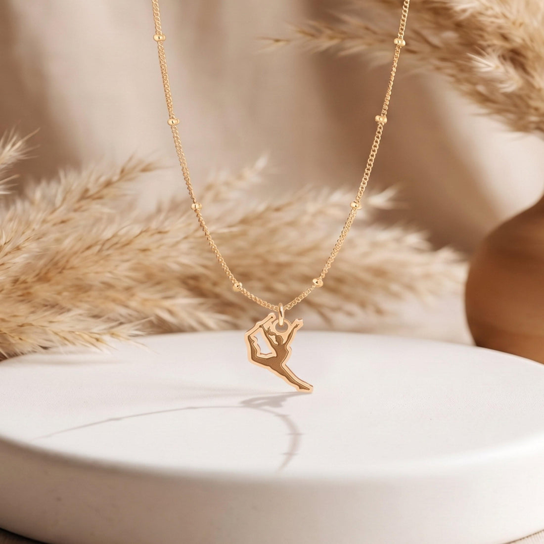 Ballet Dancer Charm Necklace