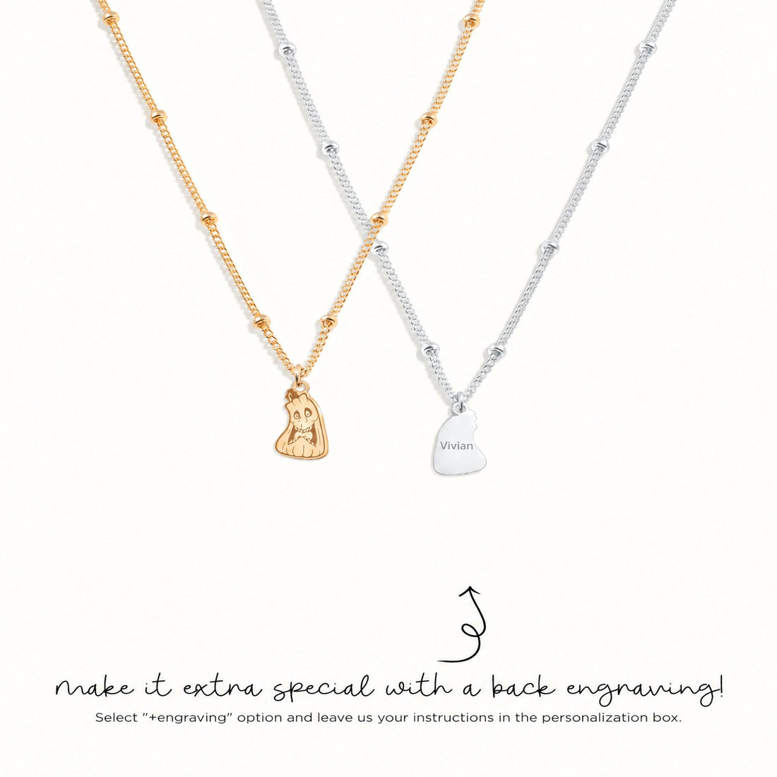 Jack O Lantern Charm Necklace