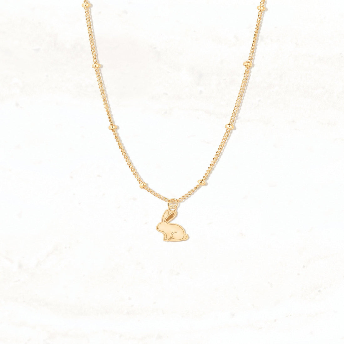 Sitting Bunny Rabbit Charm Necklace
